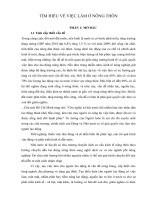 TÌM HIỂU VỀ VIỆC LÀM Ở NÔNG THÔN doc