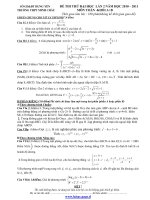 ĐỀ THI THỬ ĐẠI HỌC LẦN 2 NĂM 2011 MÔN: TOÁN, KHỐI A - TRƯỜNG THPT MINH CHÂU TỈNH HƯNG YÊN ppsx