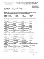 Đáp án và đề thi tốt nghiệp trung học phổ thông năm 2011 môn Tiếng Anh - Chương trình chuẩn nâng cao - Mã đề 381 potx