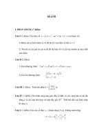 Đề thi ôn thi đại học môn toán - Đề số 50 pps