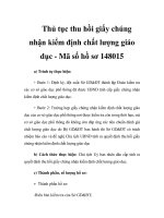 Thủ tục thu hồi giấy chúng nhận kiểm định chất lượng giáo dục - Mã số hồ sơ 148015 pdf
