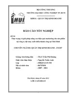 thực trạng và giải pháp nâng cao hiệu quả marketing cho sản phẩm tại công ty dệt may xuất khẩu thành công tại thái bình