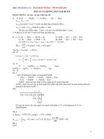 Đáp Án Đề Thi Thử Vào Đại Học, Cao Đẳng Môn thi: Hóa Học - Đề 015 docx