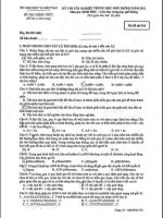 Đề thi tốt nghiệp trung học phổ thông năm 2011 môn Sinh học - Hệ giáo dục trung học phổ thông - Mã đề 918 docx