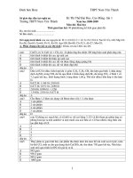 Đề thi thử hóa học - THPT Nam Yên Thành ppt