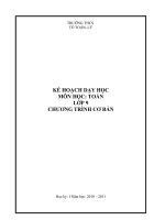 KẾ HOẠCH DẠY HỌCMÔN TOÁN 9 pot
