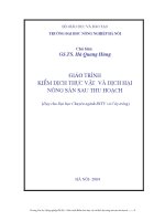 Giáo trình -kiểm dịch thực vật và dịch hại nông sản - bài 1 pps