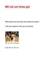 Mổ nội soi khớp gối pdf