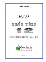 Tài liệu ôn toán - Bài tập giải tích lớp 12 - Phần 1 pps