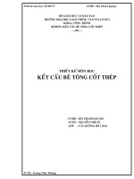 ĐỒ ÁN MÔN HỌC KẾT CẤU BÊ TÔNG CỐT THÉP THEO 22TCN27205, TRƯƠNG TRÚC PHƯƠNG