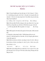 THI THỬ ĐẠI HỌC TỈNH HÀ NAM MÔN VẬT LÝ KHỐI A ĐỀ SỐ 2 pdf