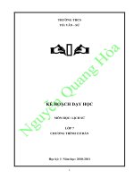 Kế hoạch dạy học môn lịch sử 7 pdf