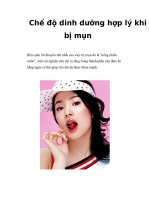 Chế độ dinh dưỡng hợp lý khi bị mụn ppsx