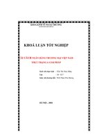 Khóa luận Cải cách ngân hàng thương mại Việt Nam: Thực trạng và giải pháp