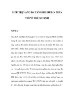 ÐIỀU TRỊ VÀNG DA TĂNG BILIRUBIN GIÁN TIẾP Ở TRẺ SƠ SINH potx