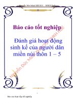 Báo cáo tốt nghiệp: Đánh giá hoạt động sinh kế của người dân miền núi thôn 1 – 5 doc