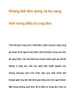 Kháng thể đơn dòng và hy vọng mới trong điều trị ung thư doc