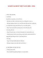 SƠ KẾT LỊCH SỬ VIỆT NAM (1858 – 1918) ppt