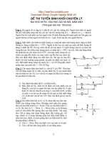 Đề thi tuyển sinh THPT môn Vật Lý potx