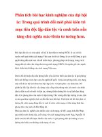 Phân tích bài học kinh nghiệm của đại hội IX docx