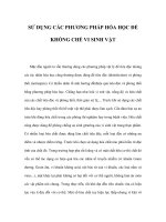 SỬ DỤNG CÁC PHƯƠNG PHÁP HÓA HỌC ĐỂ KHỐNG CHẾ VI SINH VẬT pot