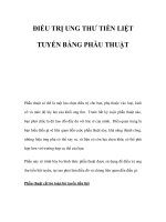 ĐIỀU TRỊ UNG THƯ TIỀN LIỆT TUYẾN BẰNG PHẪU THUẬT pptx