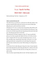 Cuộc chiến tranh bắt buộc - Tác giả : Nguyễn Văn Hồng PHẦN MỘT doc