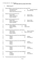 Để thi mẫu môn học mạng viễn thông ppsx