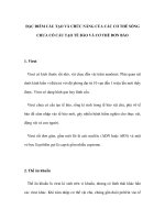 ĐẶC ĐIỂM CẤU TẠO VÀ CHỨC NĂNG CỦA CÁC CƠ THỂ SỐNG CHƯA CÓ CẤU TẠO TẾ BÀO VÀ CƠ THỂ ĐƠN BÀO pps