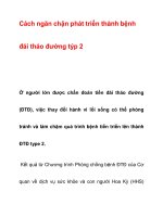Cách ngăn chặn phát triển thành bệnh đái tháo đường týp 2 docx