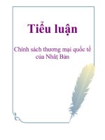 Tiểu luận: Chính sách thương mại quốc tế của Nhâṭ Bản pot
