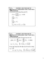 Chương 3: Bài toán vận tải - bài 3 pps