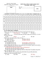 Đề kiểm tra học kỳ II - Công nghệ 10 - Mã đề 4 docx