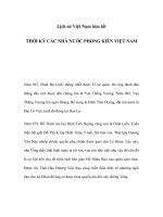 Lịch sử Việt Nam tóm tắt - THỜI KỲ CÁC NHÀ NƯỚC PHONG KIẾN VIỆT NAM pdf