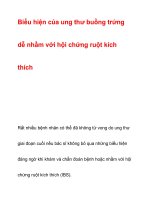 Biểu hiện của ung thư buồng trứng potx