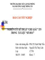 Báo cáo tốt nghiệp: Nghiên cứu kỹ thuật 