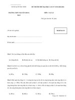 ĐỀ THI THI THỬ ĐẠI HỌC LẦN IV MÔN VẬT LÝ NĂM 2010-2011TRƯỜNG THPT NGUYỄN ĐĂNG ĐẠO - Mã đề thi 132 pps