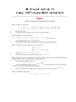 Đề thi tuyển sinh vào lớp 10 ĐHSP Hà NỘi ppsx