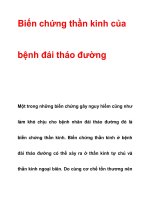 Biến chứng thần kinh của bệnh đái tháo đường pptx