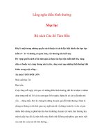 Lắng nghe điều bình thường - Mục lục - Bộ sách Cửa Sổ Tâm Hồn ppsx