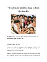 7 điểm trừ cần tránh khi chuẩn bị thành tân sinh viên docx