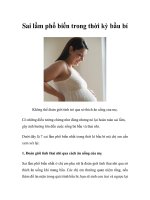 Sai lầm phổ biến trong thời kỳ bầu bí pptx