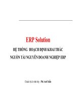 Bài giảng Hệ thống hoạch định khai thác nguồn tài nguyên doanh nghiệp ERP  Phí Anh Tuấn
