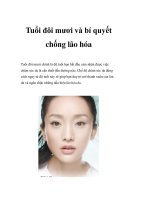 Tuổi đôi mươi và bí quyết chống lão hóa ppt