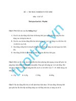ĐỀ THI TRẮC NGHIỆM TUYỂN SINH VẬT LÝ NĂM 2011 - ĐỀ SỐ 1 pot