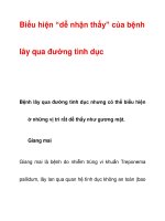 Biểu hiện “dễ nhận thấy” của bệnh lây qua đường tình dục pptx