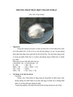 PHƯƠNG PHÁP PHÁT HIỆN NHANH NITRAT ppt