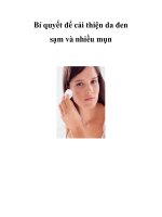 Bí quyết để cải thiện da đen sạm và nhiều mụn potx