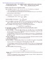 Đề khảo sát chất lượng lớp 12 môn toán lần I 2011 trường THPT chuyên Đại học Vinh ppsx