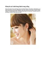 Khuyên tai xinh lung linh trong nắng doc